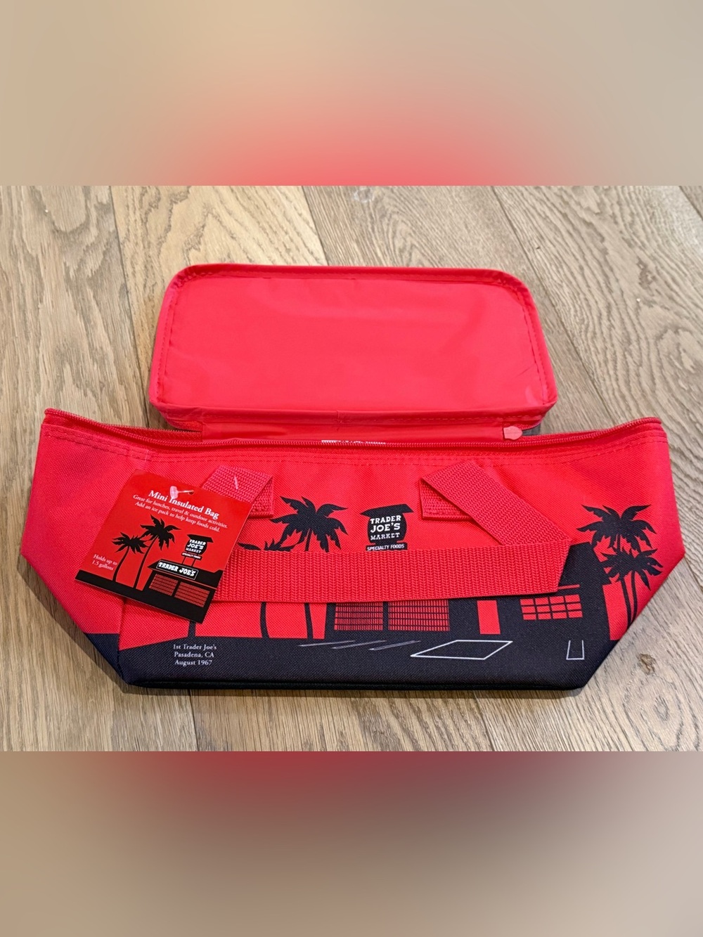 Trader Joe's Red mini Insulated Tote Bag
